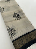 Fancy Cotton Chiffon Saree-J1