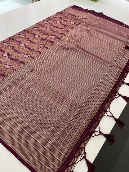 Banarasi crepe Brocade Saree