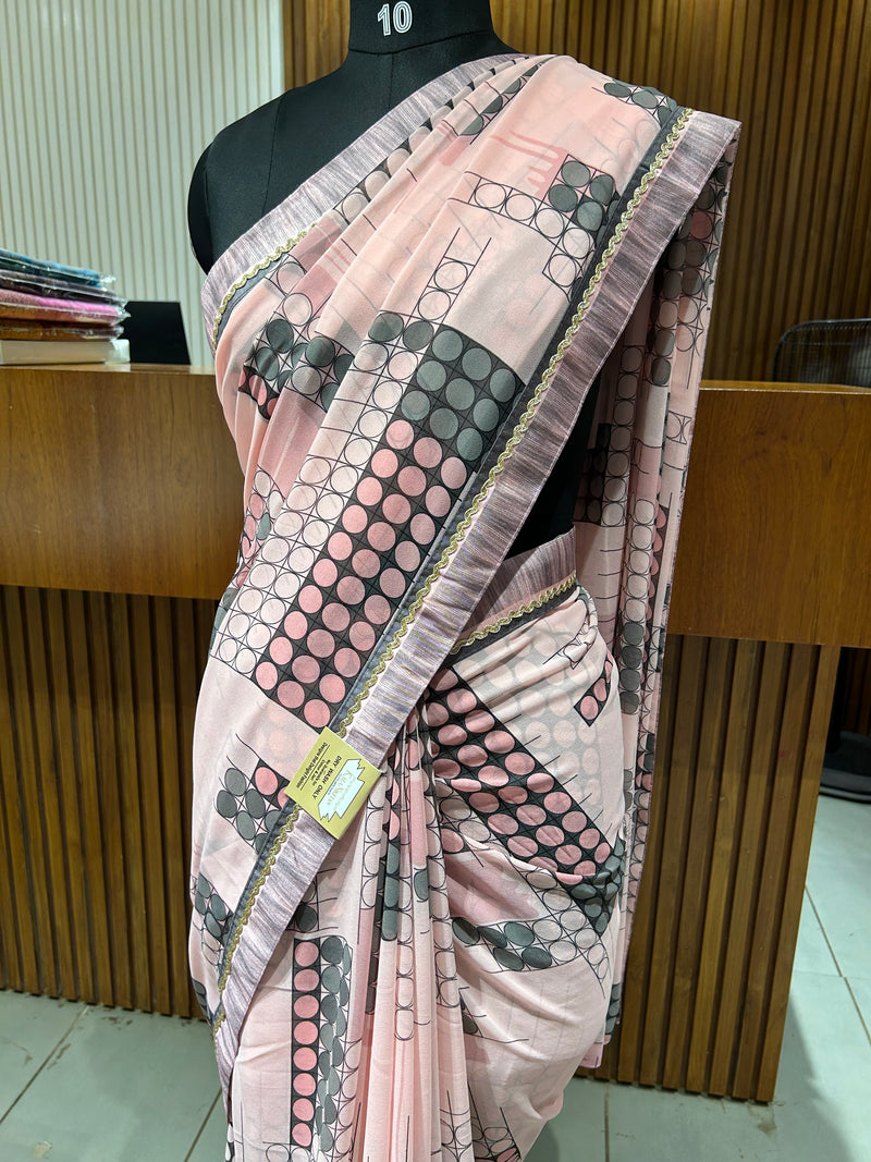 Premium daily wear printed chiffon sarees 🌹 JU26