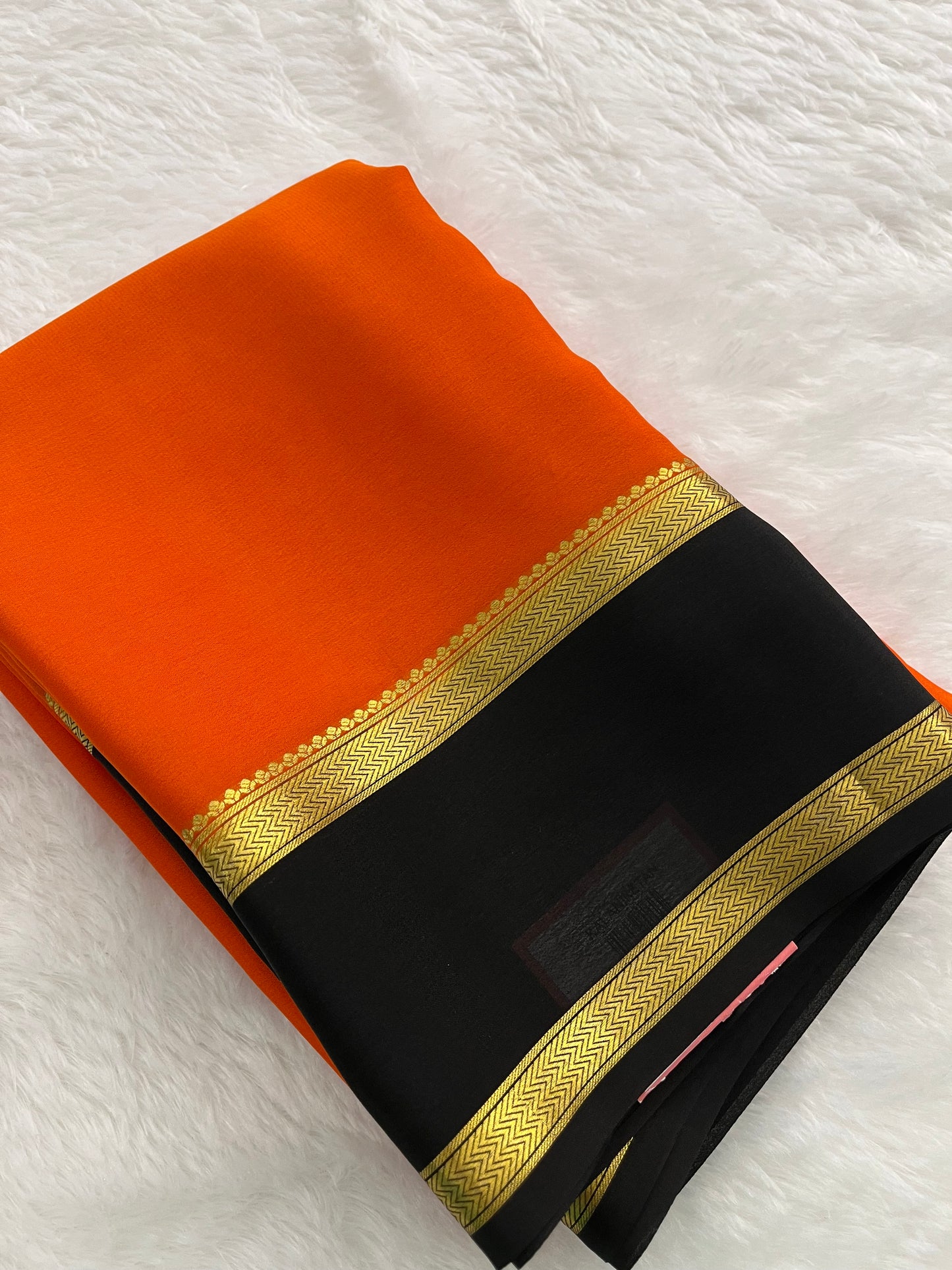 AP22 80 gsm pure Mysore crape silk saree