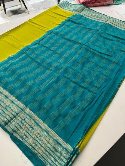 89 PREMIUM SEMI CRAPE MYSORE SILK SAREES