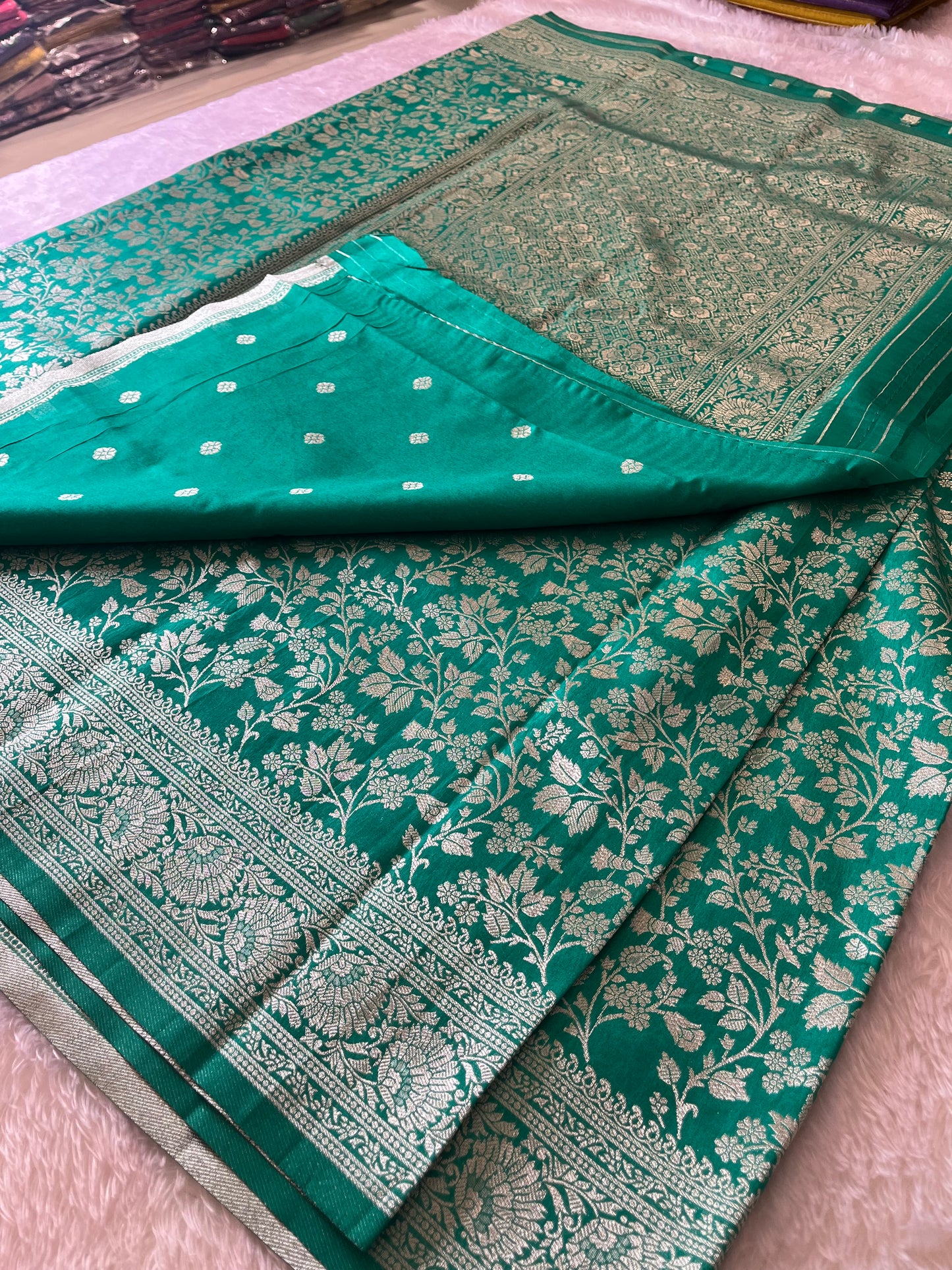 Tussar Silver Brocade