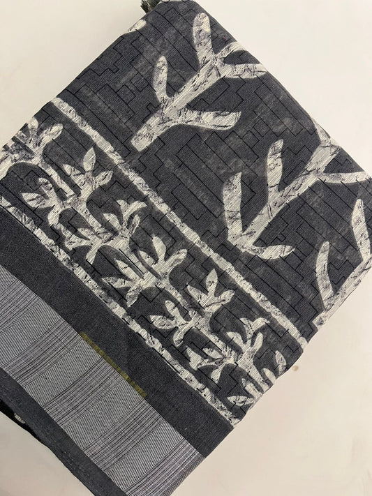 Batik Linen Saree