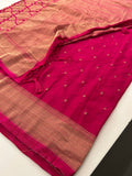 Rich Fancy Georgette Viscose Saree in Pastels and a Dark Shade♥️
Comes with Brocade buttas and butti self blouse ♥️ JU21