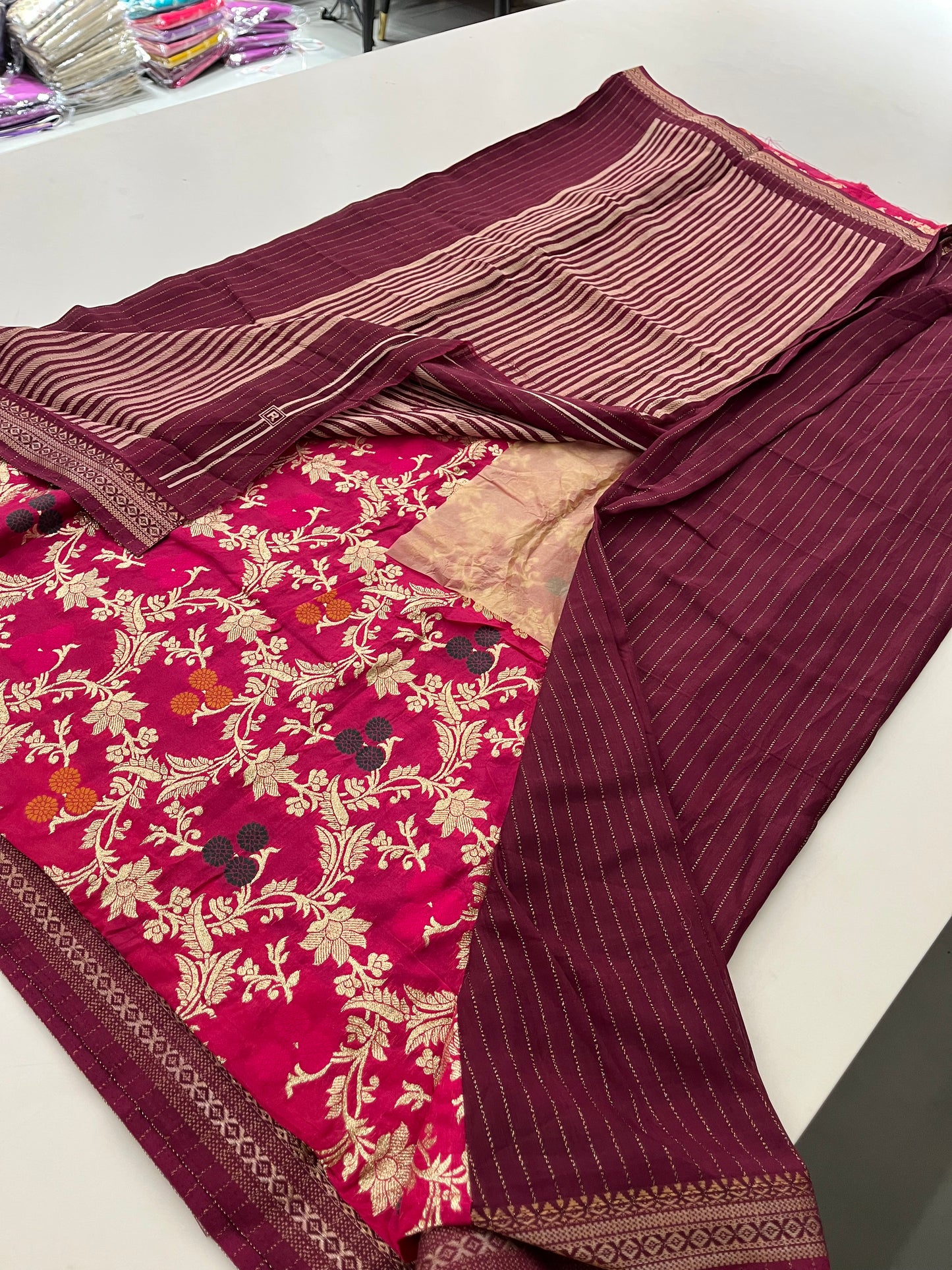 Tussar Zari Lines