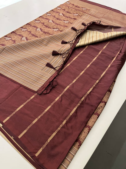 Banarasi crepe Brocade Saree