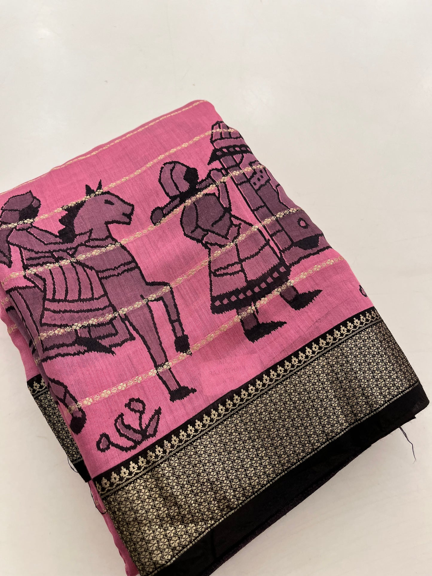 Rajasthan folk print fancy saree