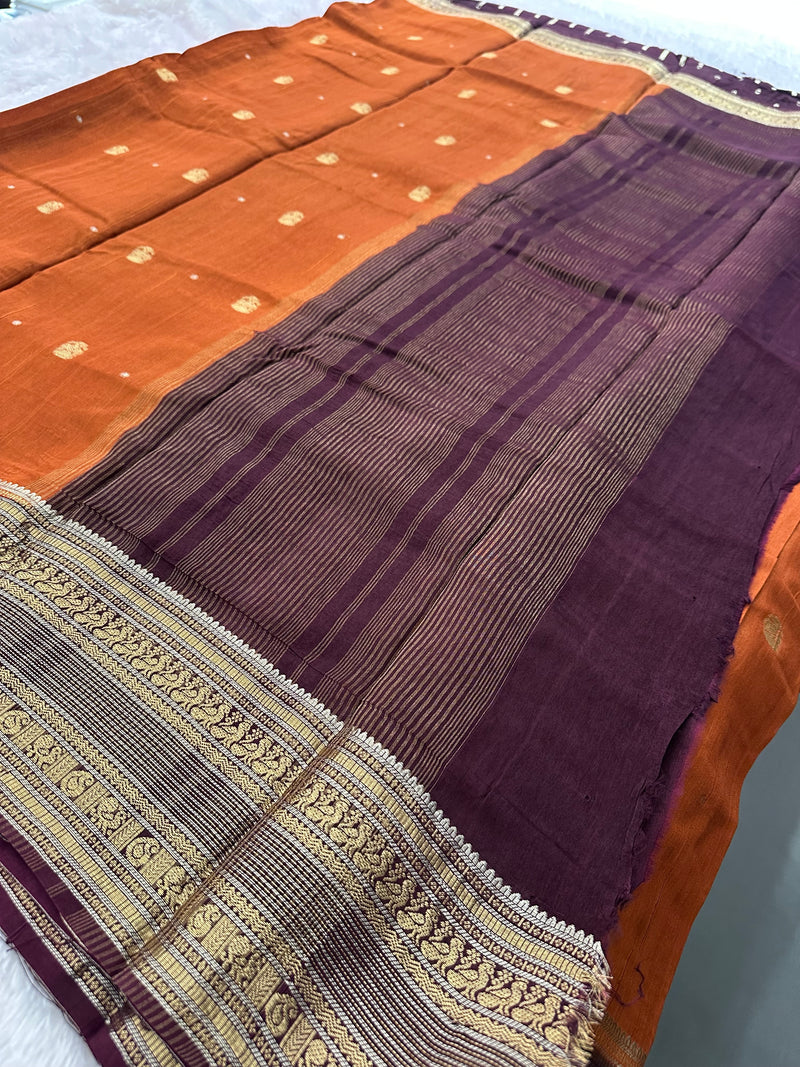Fancy Tussar Silk Saree-JU13