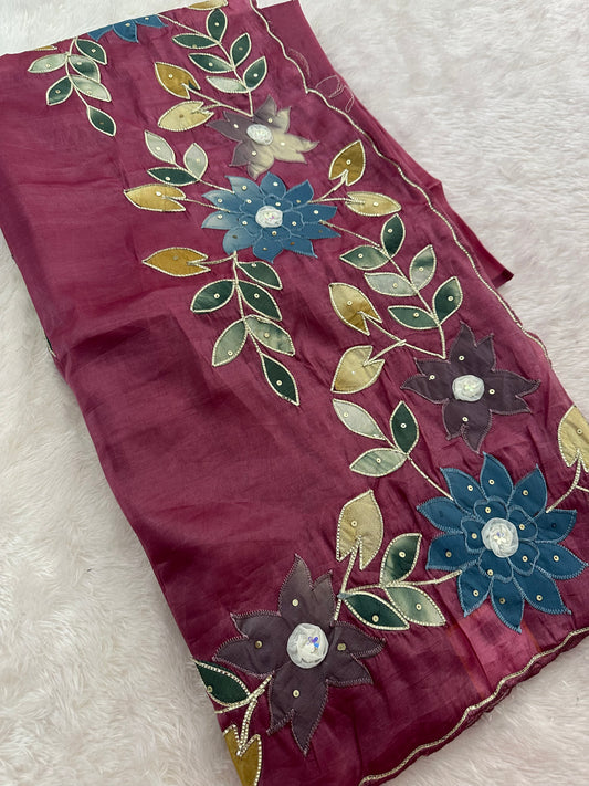 Designer Organza Saree-M16