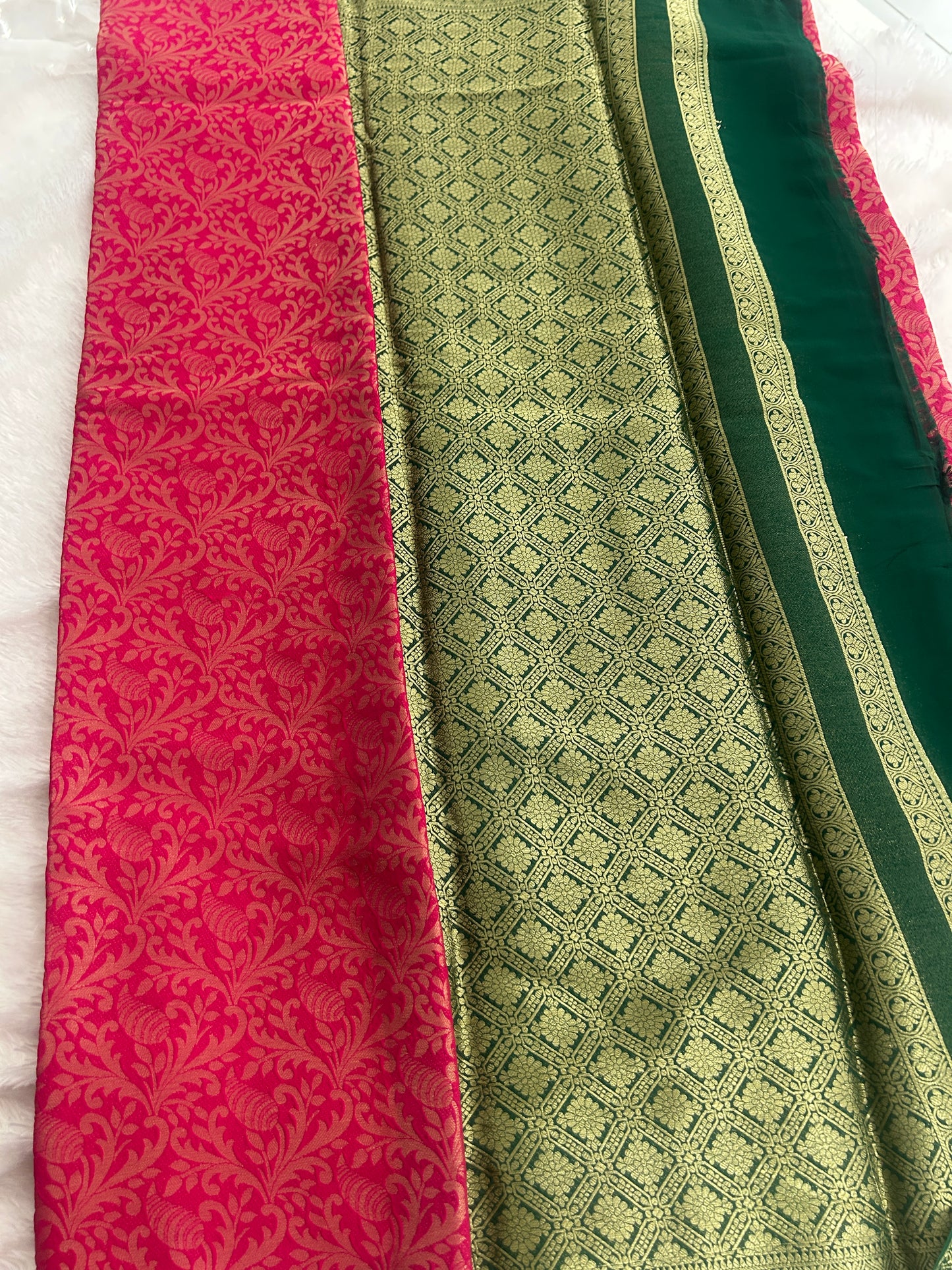 Brocade Style Semi Mysore Silk