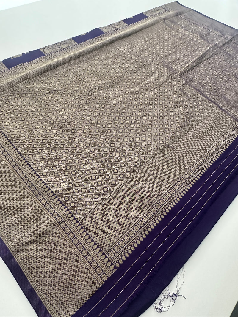 🌹Banarsi Crape Fancy Sarees On Rich Pallu Designs and Self Blouse On it. 🌹 JU27