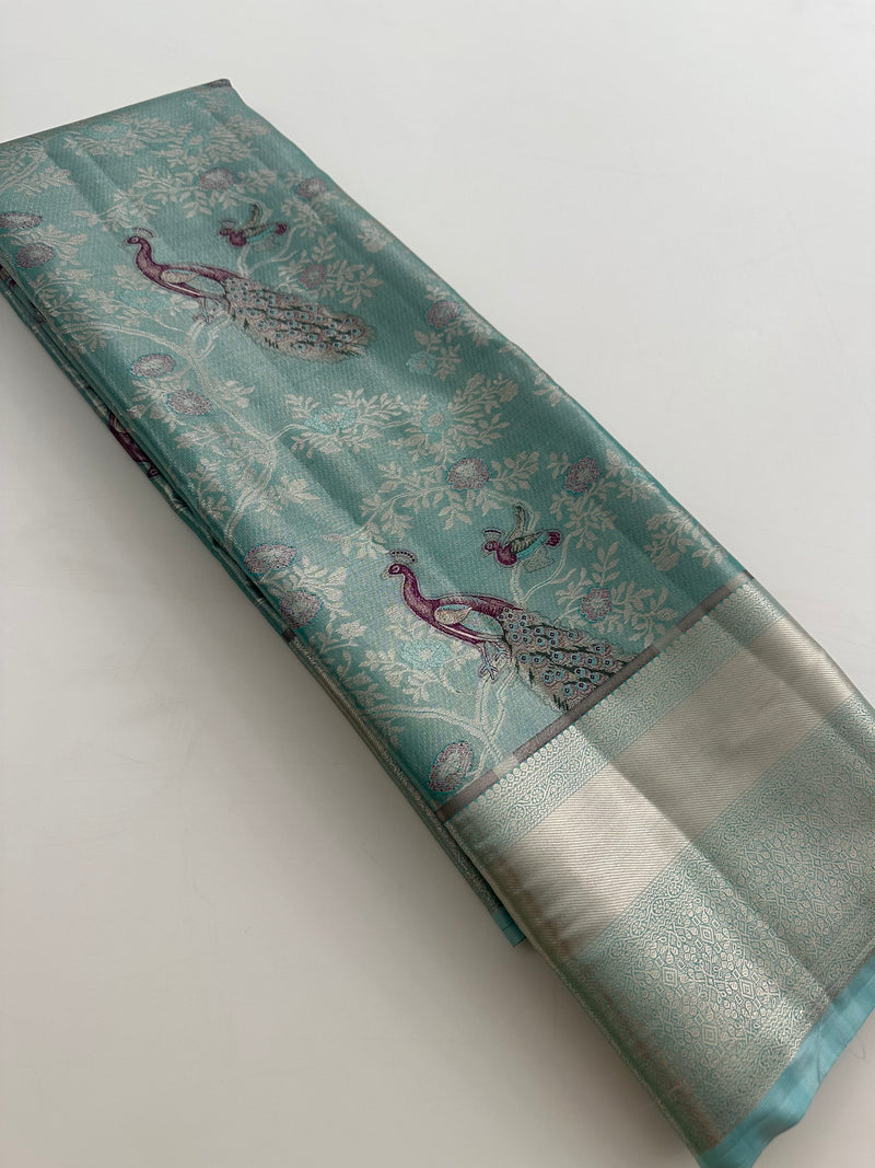 Kanchi Semi Silk Tissue Brocade-JU10