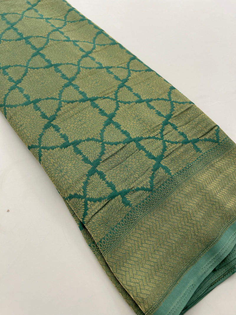 Rich Fancy Georgette Viscose Saree in Pastels and a Dark Shade♥️
Comes with Brocade buttas and butti self blouse ♥️ JU21 (Copy) (Copy) (Copy)