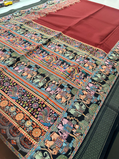 Kalamkari Tussar Printed-M26