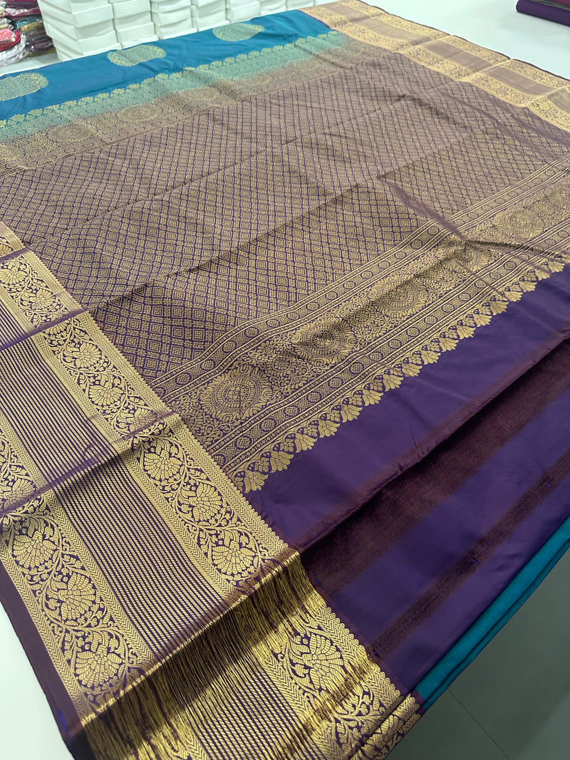 Semi Kanchi Silk Saree-JU15