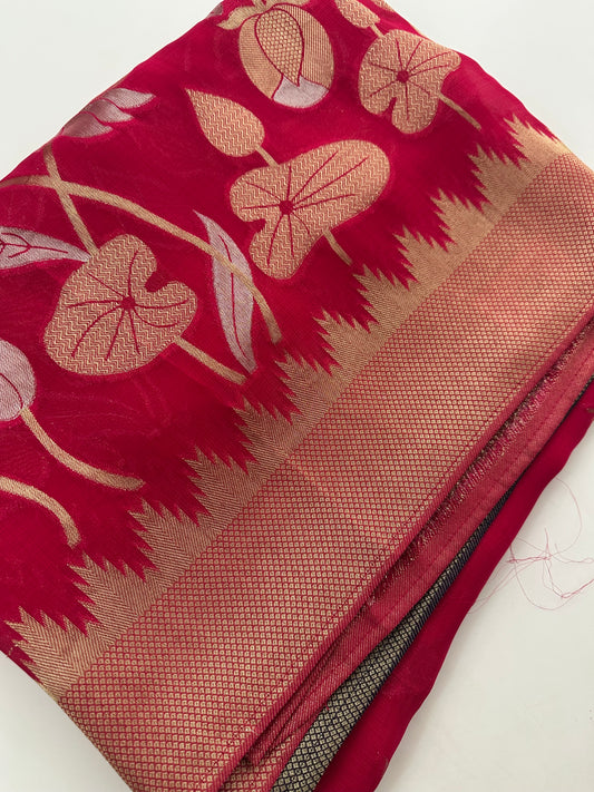 Jute Chiffon Premium Designer Saree-M26