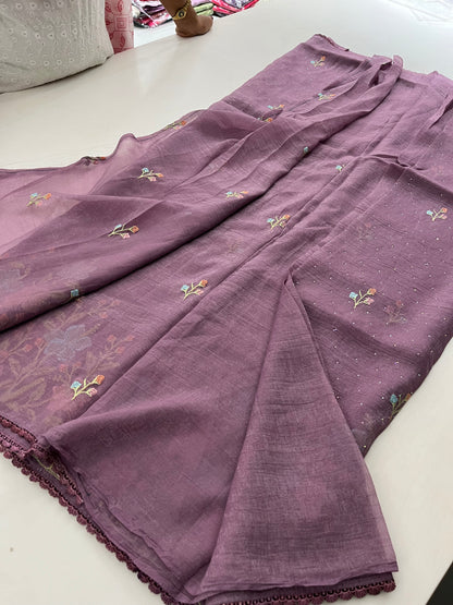 Ju9  Soft Organza Embroidery