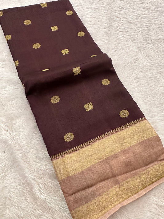 Tussar Viscose Fancy Saree-M19
