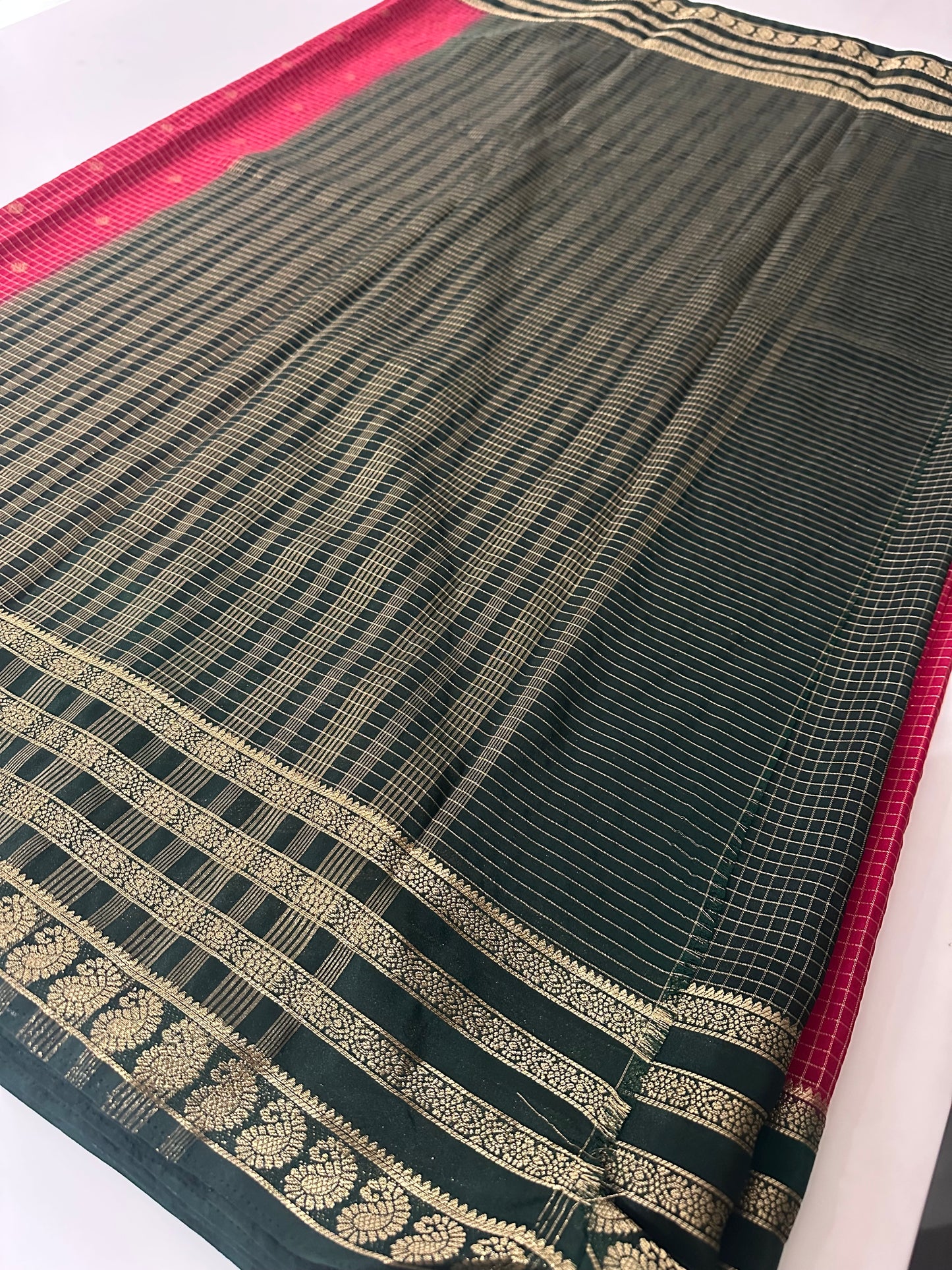 Mysore crape Fancy Saree-M28