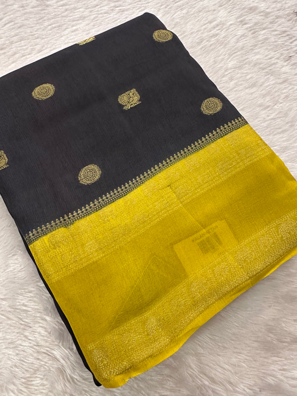 Tussar Viscose Fancy Saree-M19