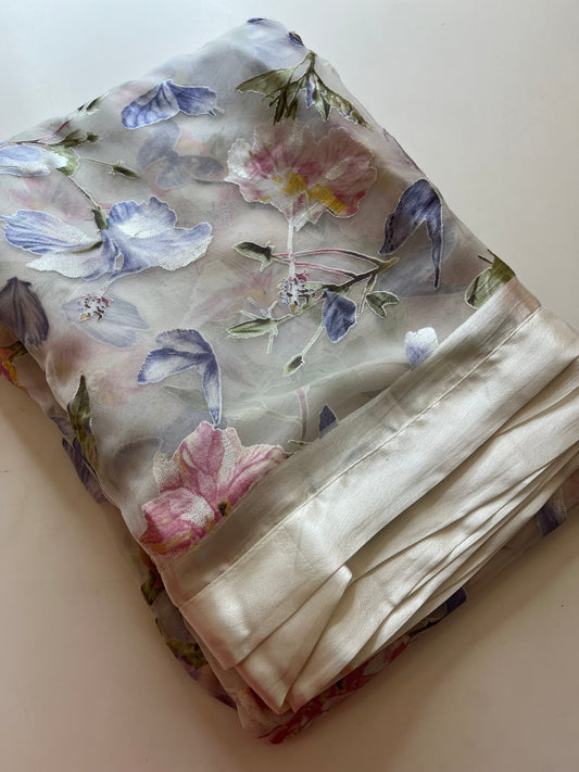 Brosso Chiffon satin Border Premium