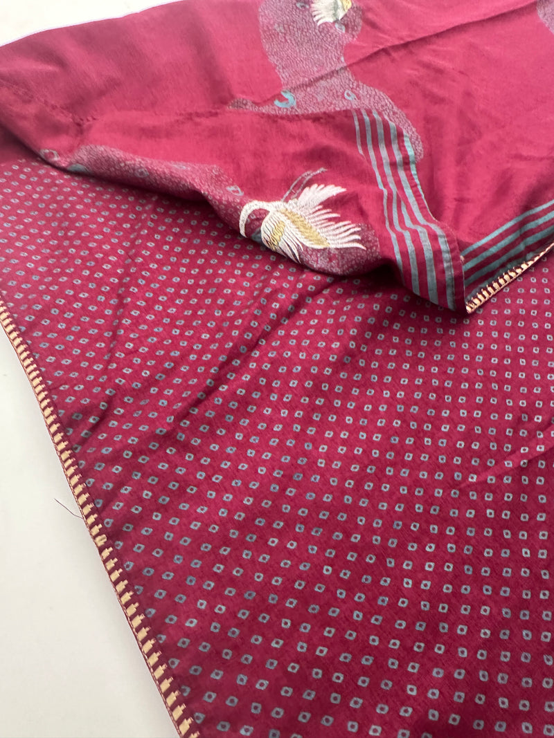 Flamingo Weaving Tussar Fancy Saree
-J29