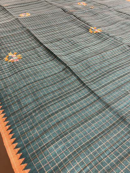 Linen Tussar designer saree