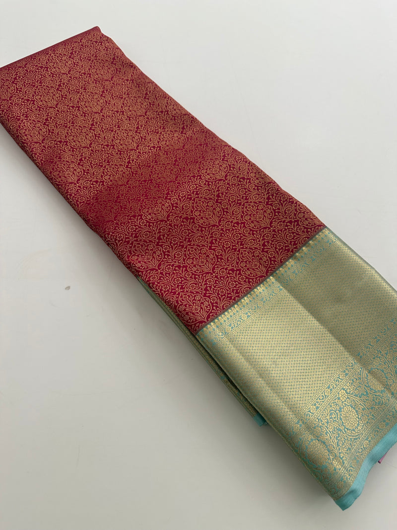 Kanchi Semi Silk Tissue Brocade-JU10