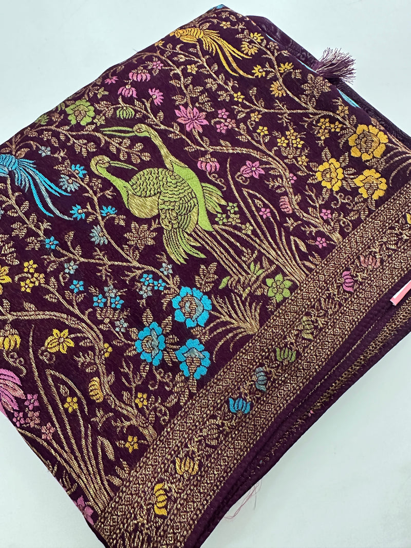 Full Weaving Pure Tussar Premium Designer Saree-J26