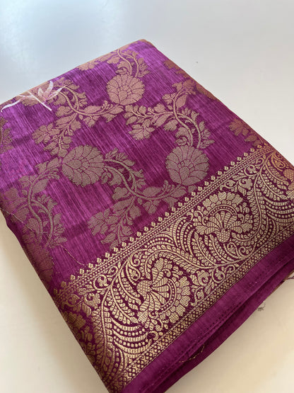 Tussar printed fancy