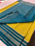 Semi Mysore Silk Checks Saree with Butta-AU16