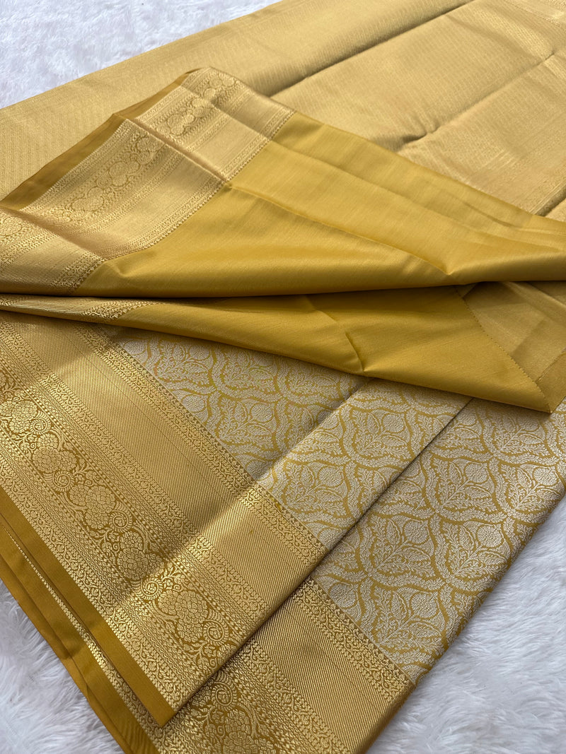Tissue Semi Kanjeevaram Silk Gold-A30