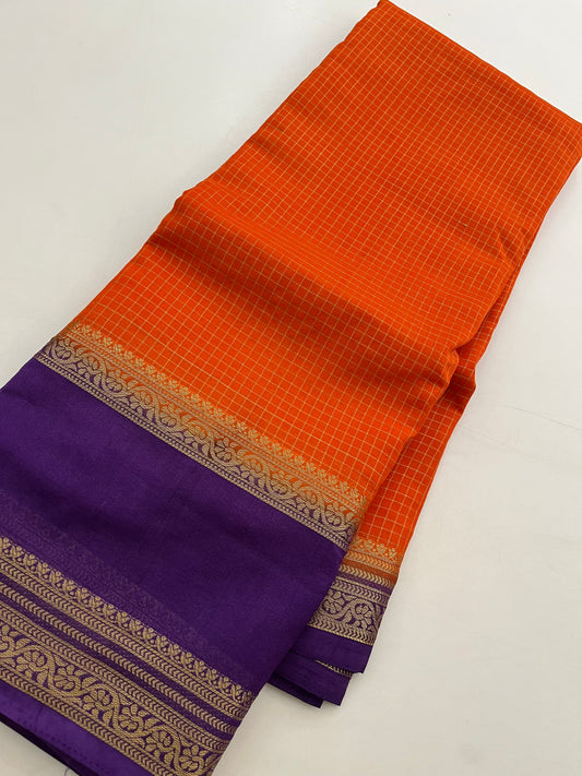 Crepe Small Checks Bentex Border