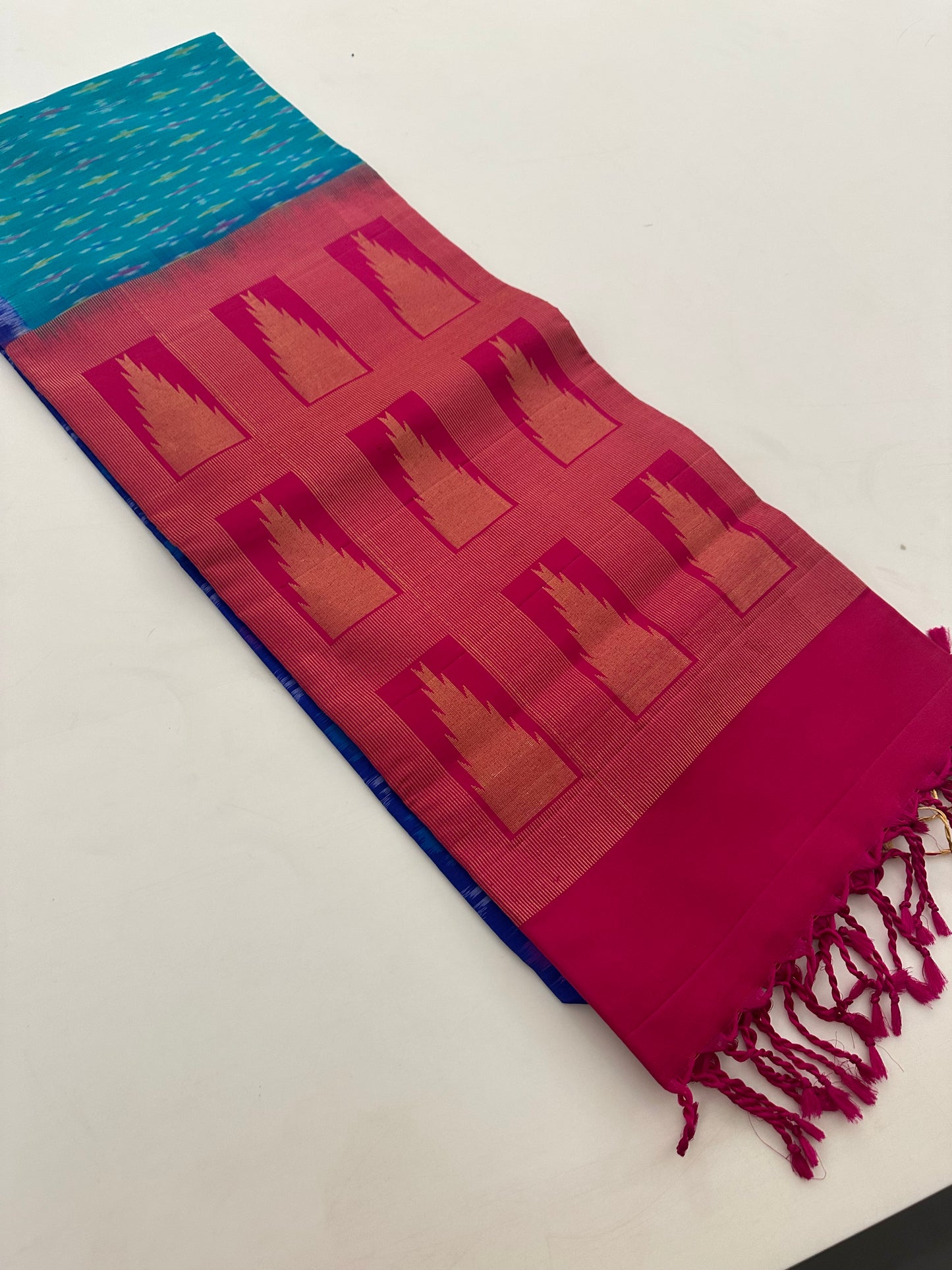 Ikkat Pochampalli Pure Soft Silk Saree -J11
