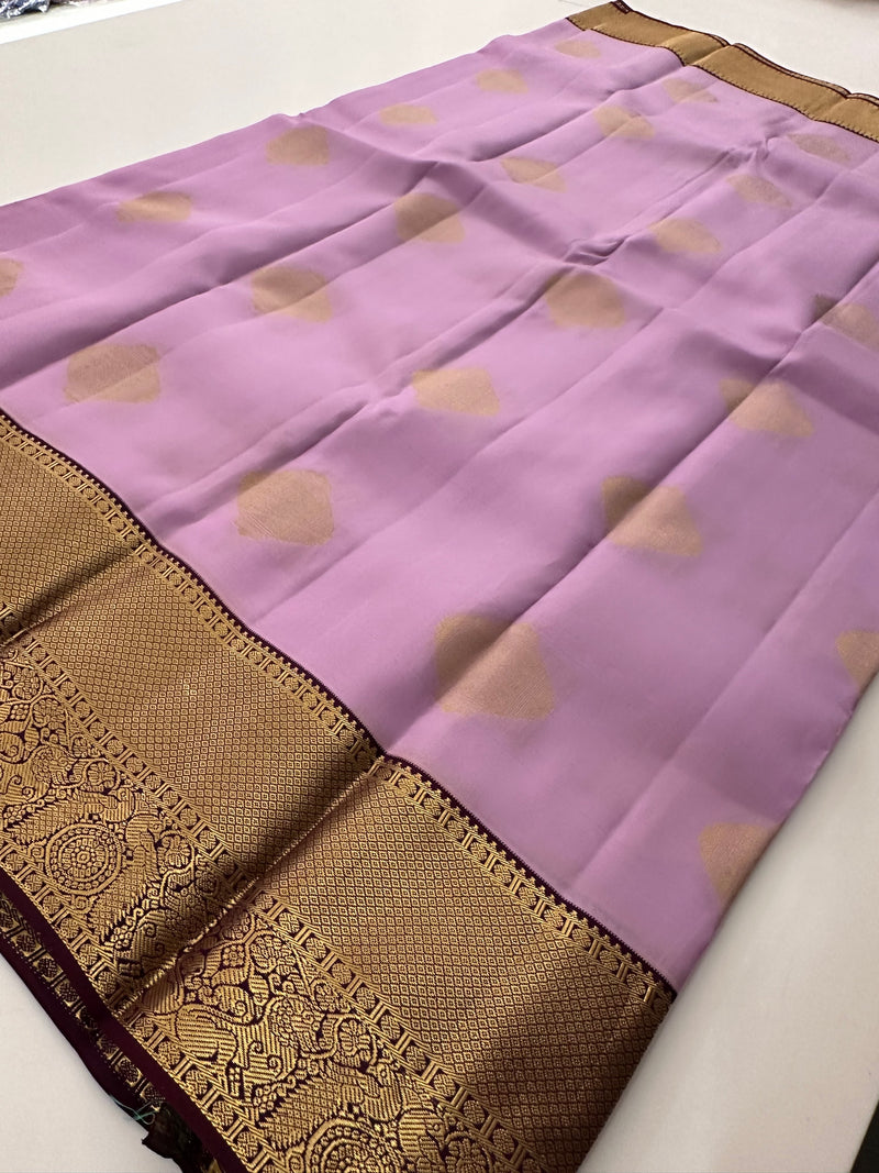 Self Kanchi Silk Sarees🌹-AU14