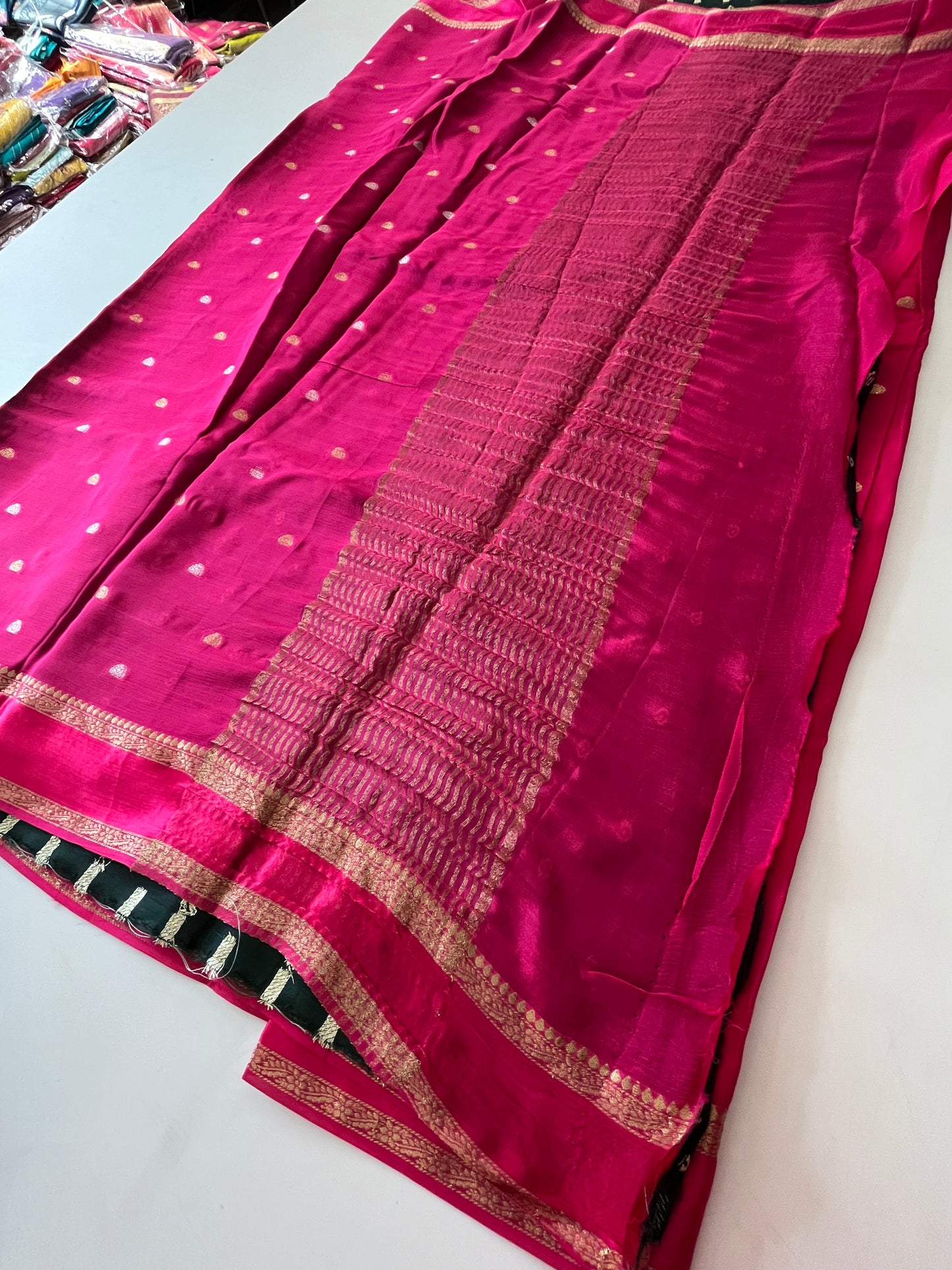 Satin Crape Designer saree