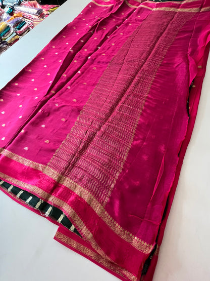 Satin Crape Designer saree