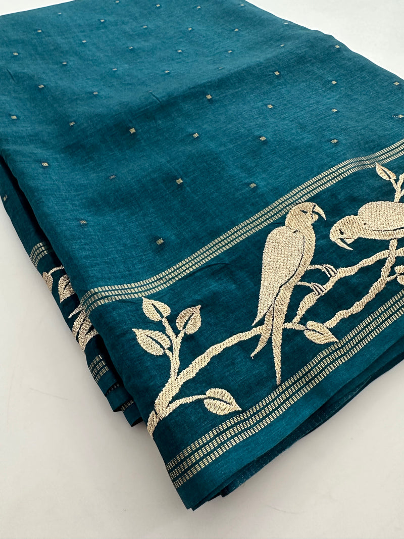 Premium Tussar Work Gold weaving BUTTAS -M25