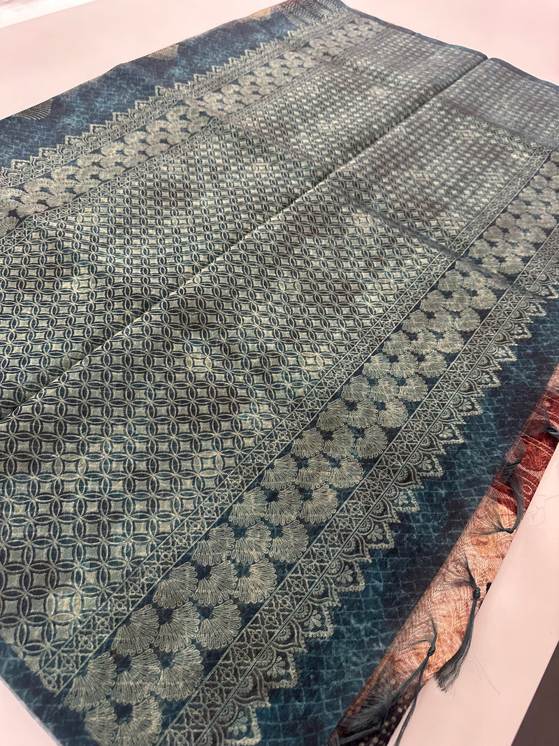 Digital Printed ButterSilk Saree-JU4