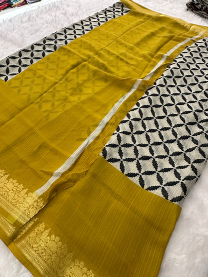 Crape Chiffon Saree-A13