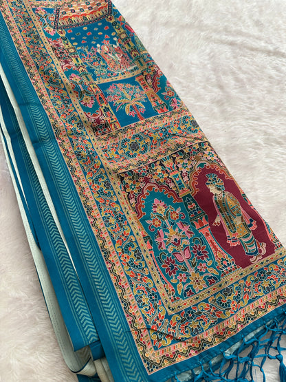 Kalamkari Tussar Fancy-M10