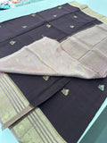 Cut Dana Work Border Chinnon Saree -AU6