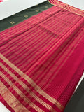 Semi Mysore Silk Checks Saree with Butta-AU16