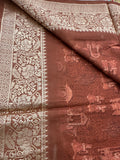 Kalamkari Printed Crape-JU14