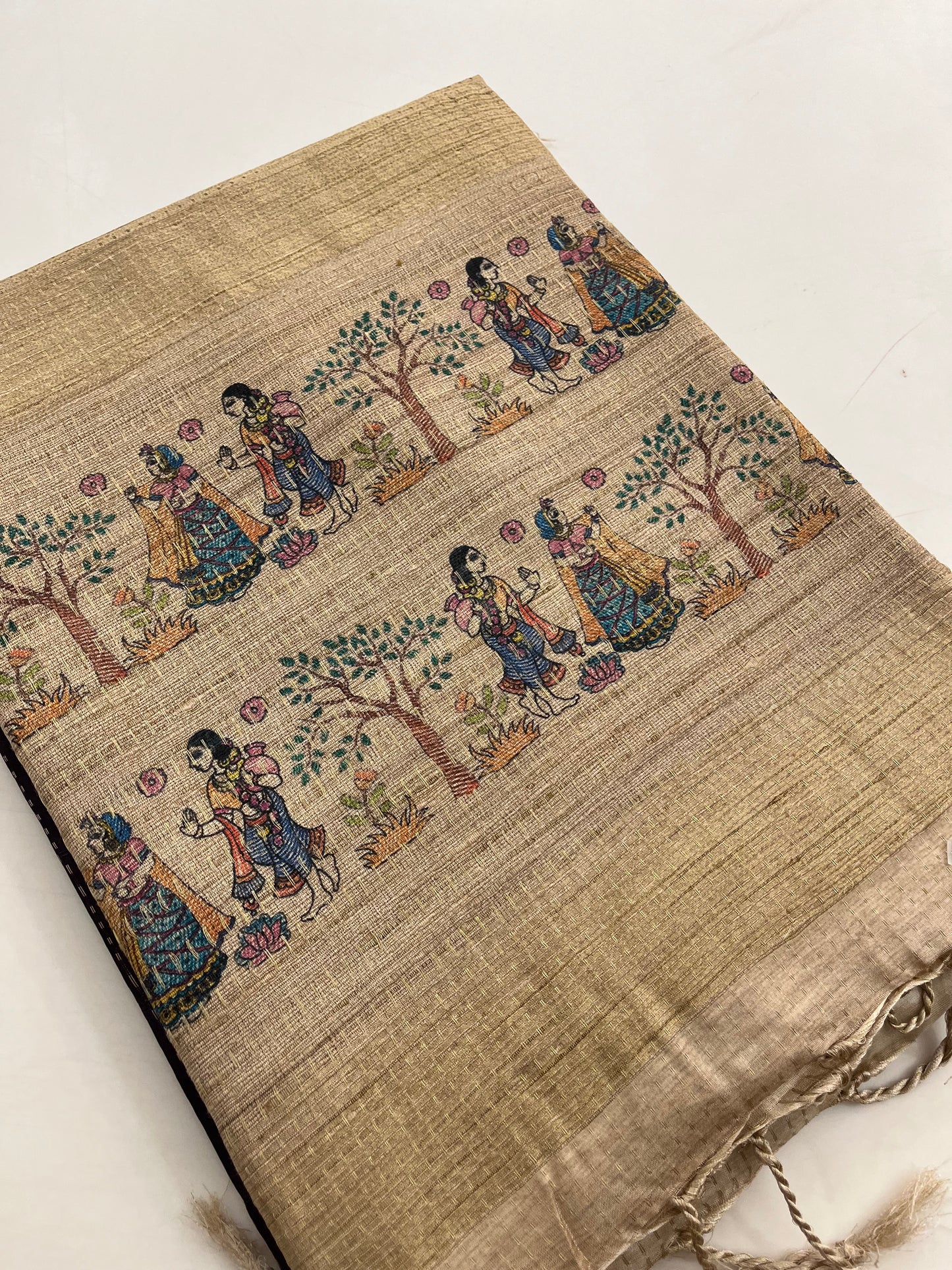 Jute silk Kalamkari blouse