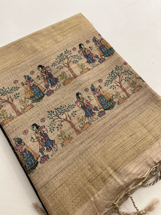 Jute silk Kalamkari blouse