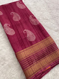 Tussar Crape Saree-JU9