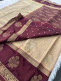 Semi Mysore Crape Silk saree-JU19