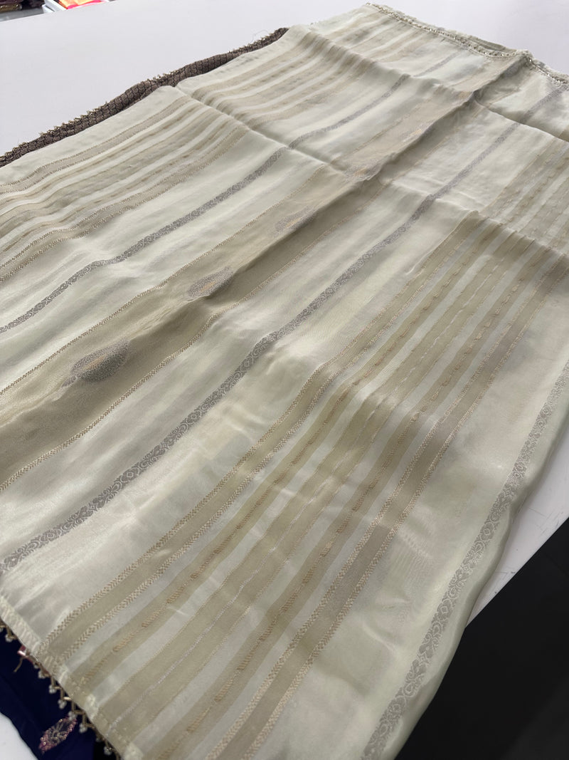 Cut Dana Work Border Chinnon Saree -AU6