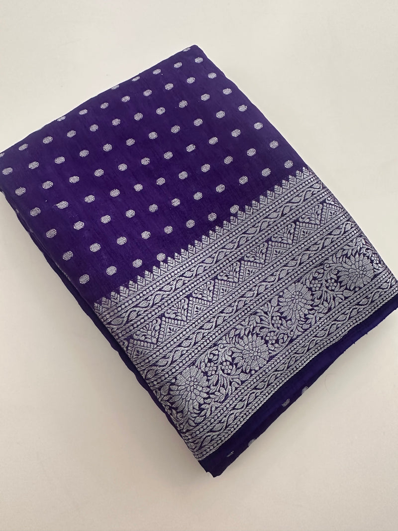 Tussar silver butties -AU3